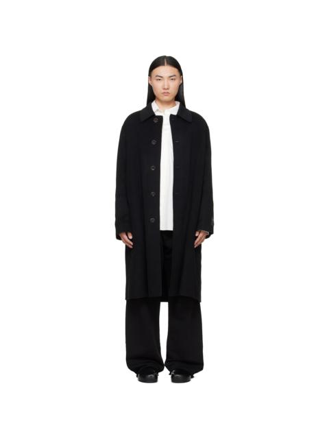 MM6 Maison Margiela Black Double-Faced Wool Coat