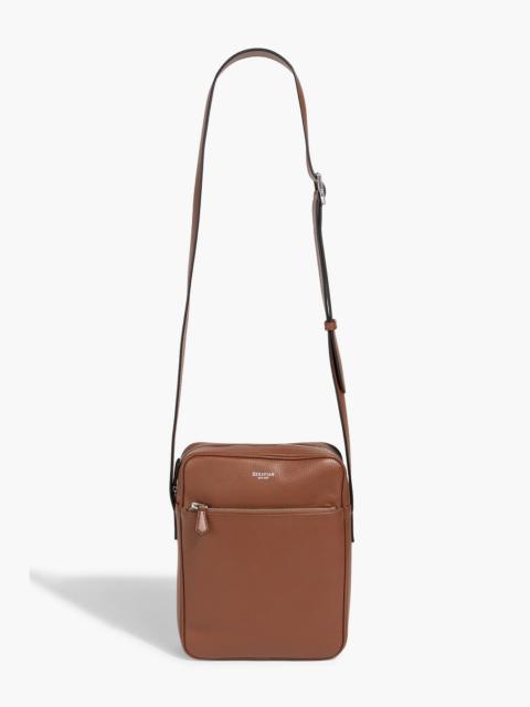 Serapian North South pebbled-leather messenger bag