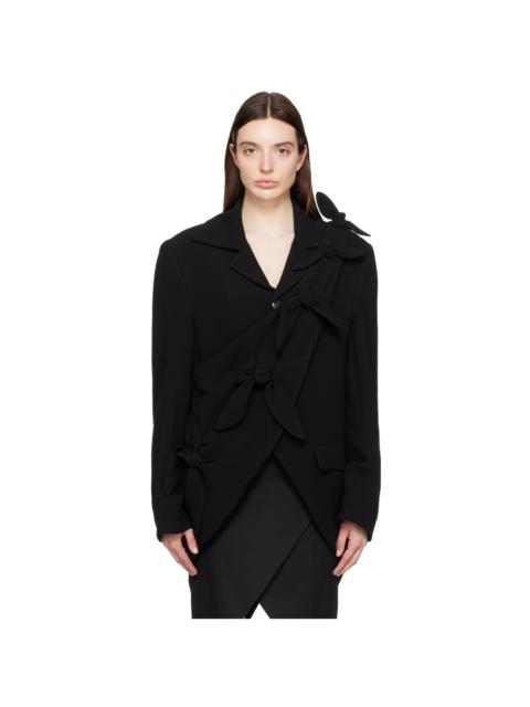 STRONGTHE Black Sash Knot Blazer