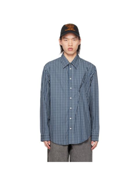 Y/Project Navy Pinched Seam Shirt