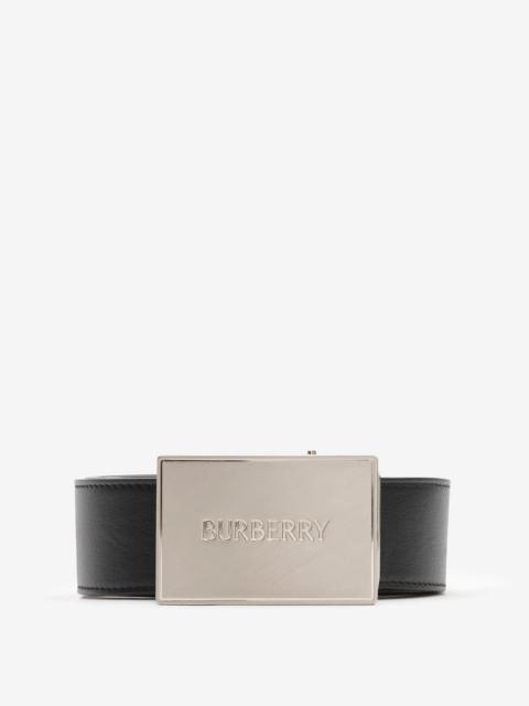 Burberry Reversible Leather Logo Buckle Belt​
