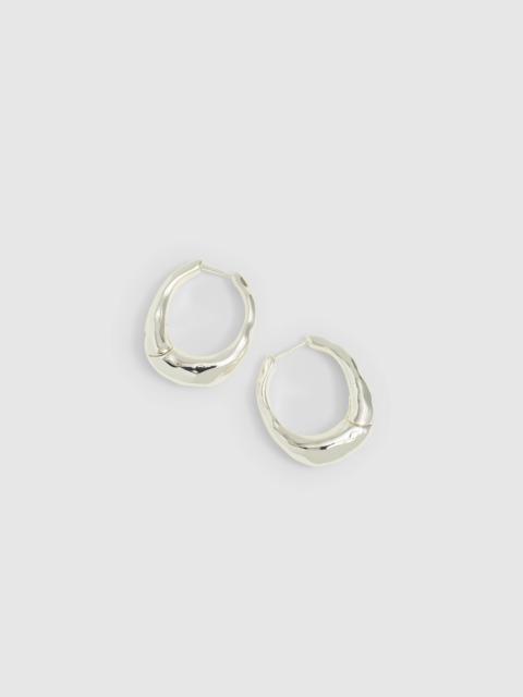 Madewell Hammered Puffy Medium Hoop Earrings