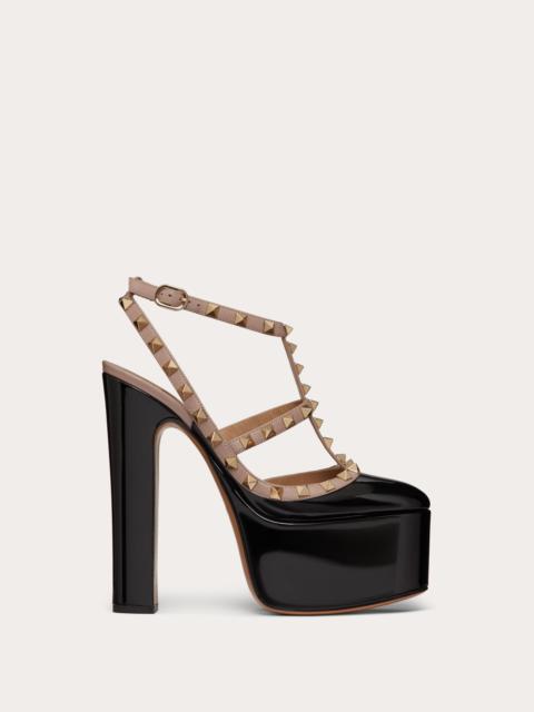 Valentino ROCKSTUD PLATFORM PUMP IN PATENT LEATHER 155 MM