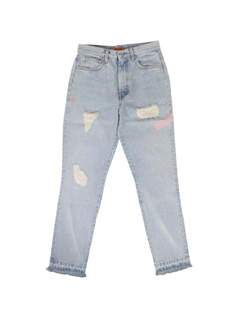 Heron Preston Cotton Slim Denim Pants "Light Blue" HWYA002R196410353127
