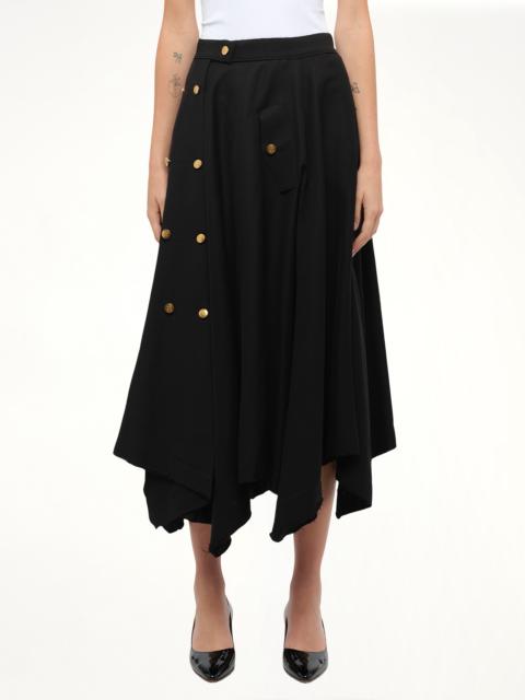 Loewe Gold Button Skirt in Black