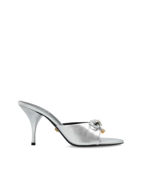 VERSACE 85mm leather mules