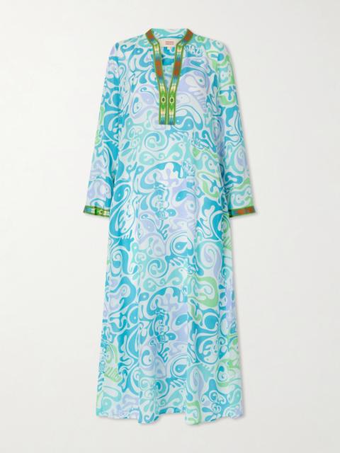EMPORIO SIRENUSE Jenna Printed Silk Coverup