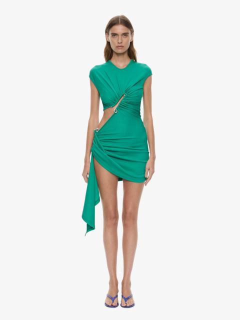 CHRISTOPHER ESBER Droplet Crystal Clasp Draped Tank Dress