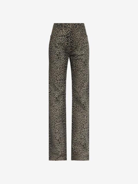 R13 Jane leopard-print jeans
