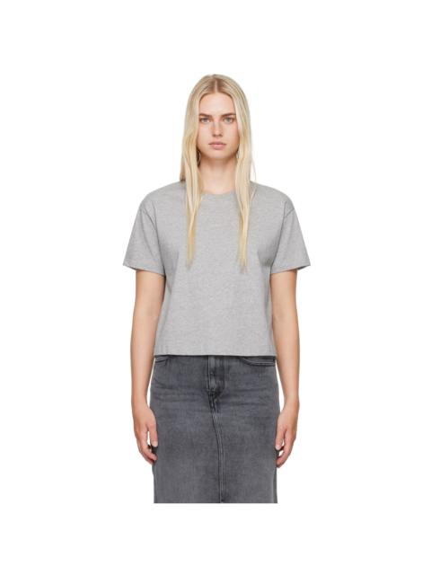A.P.C. Gray Boxy Printed Micro Logo T-Shirt