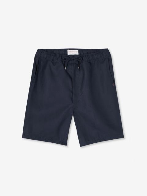 Derek Rose Men's Shorts Sydney 2 Linen Navy