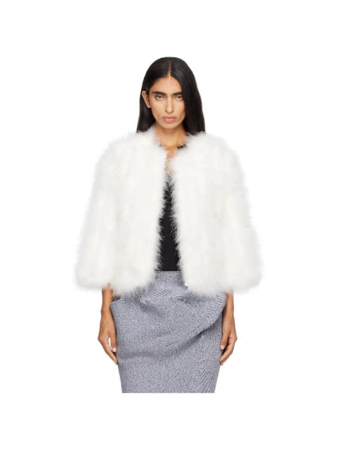 Yves Salomon Off-White Turkey Feather Jacket