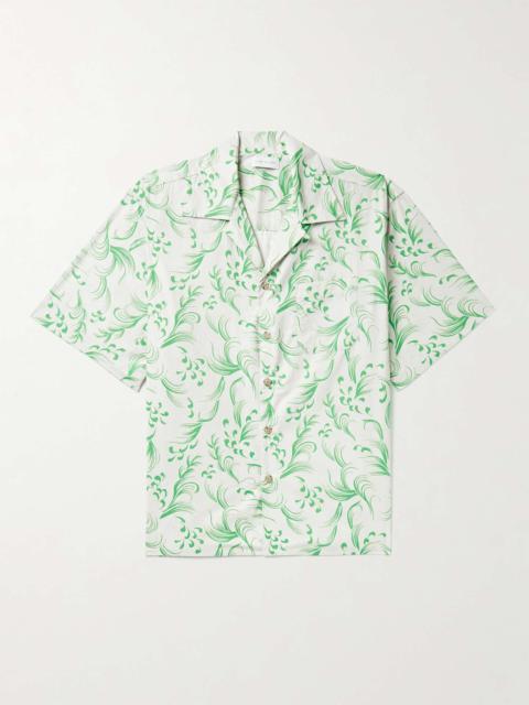 John Elliott Convertible-Collar Printed Cotton Shirt