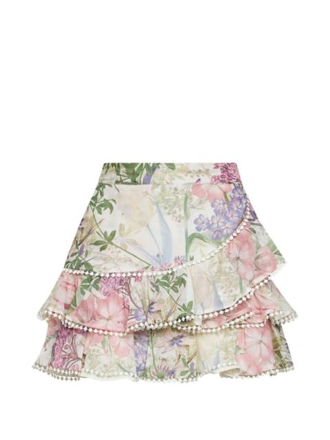 Charo Ruiz Fera floral-print ruffled mini skirt