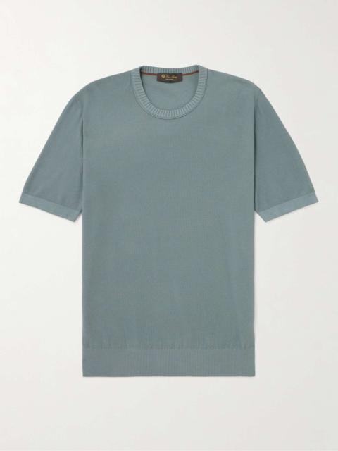 Cotton and Silk-Blend Piqué T-Shirt