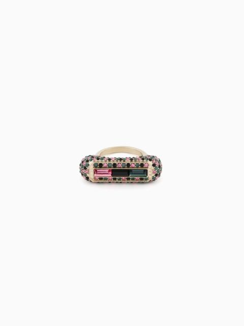 GIORGIO ARMANI RING WITH SWAROVSKI CRYSTALS