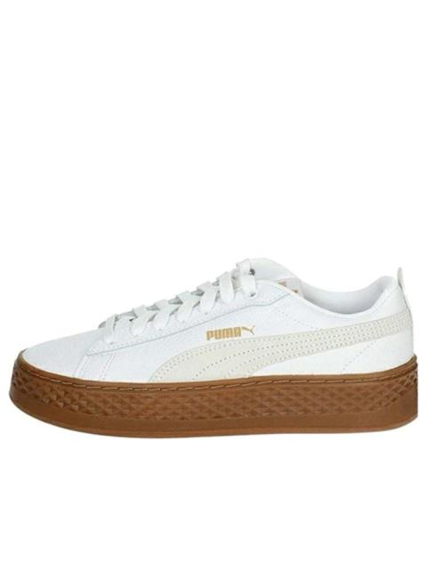 (WMNS) PUMA Suede Platform Leather Sneaker 'PUMA White' 366487-02