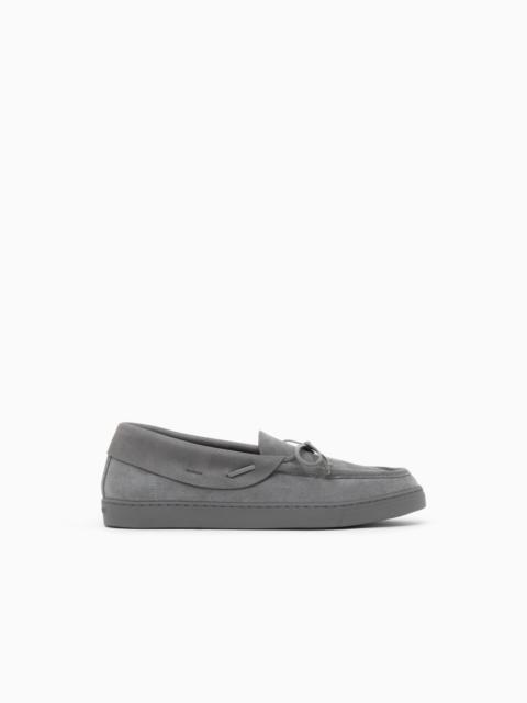 LOAFERS IN SUEDE WITH RUBBER SOLES
