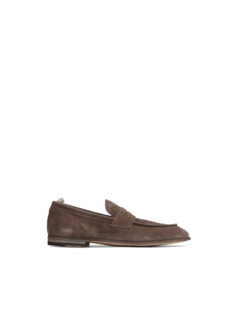 OFFICINE CREATIVE scalloped-detail penny-strap loafers