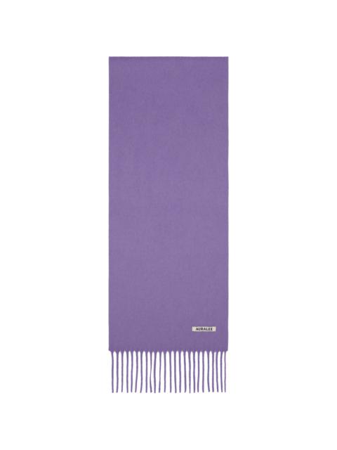 AURALEE Purple Baby Cashmere Long Stole Scarf