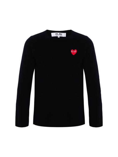 Comme des Garçons PLAY heart-patch wool jumper