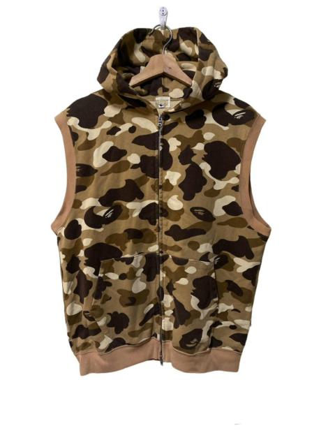 A BATHING APE A Bathing Ape BAPE Camo Sleeveless Hoodie kenji thriftstore REVERSIBLE