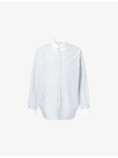 Sporty & Rich Oversized Oxford Cotton Shirt