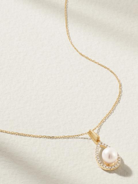 MATEO 14-karat Gold, Pearl And Diamond Necklace