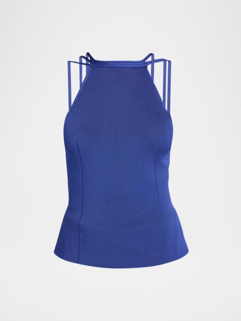 GIORGIO ARMANI High-Neck Strappy Tank Top