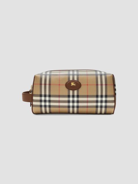 Burberry Check Cotton Travel Pouch - Archive Beige