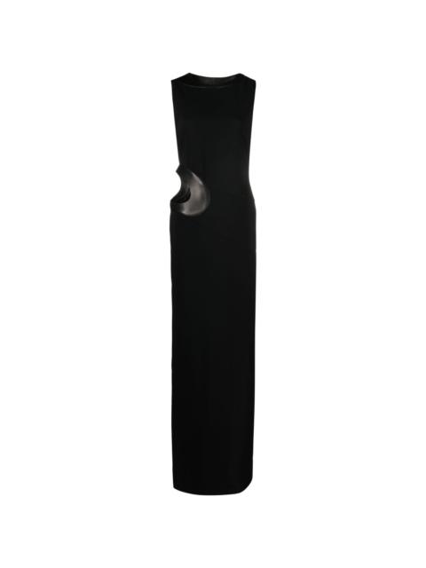 Cady cut-out sleeveless gown