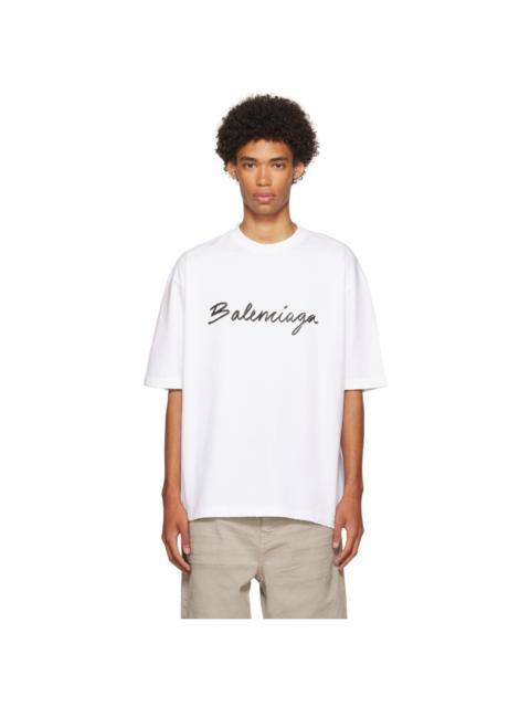 BALENCIAGA White Cotton T-Shirt