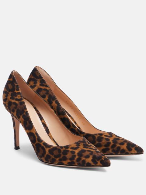 Gianvito Rossi Gianvito 85 leopard-print suede pumps