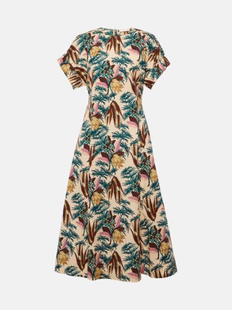 ULLA JOHNSON Devon cotton poplin midi dress