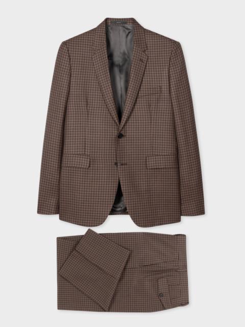 Paul Smith Wool Gingham Wide Leg Suit