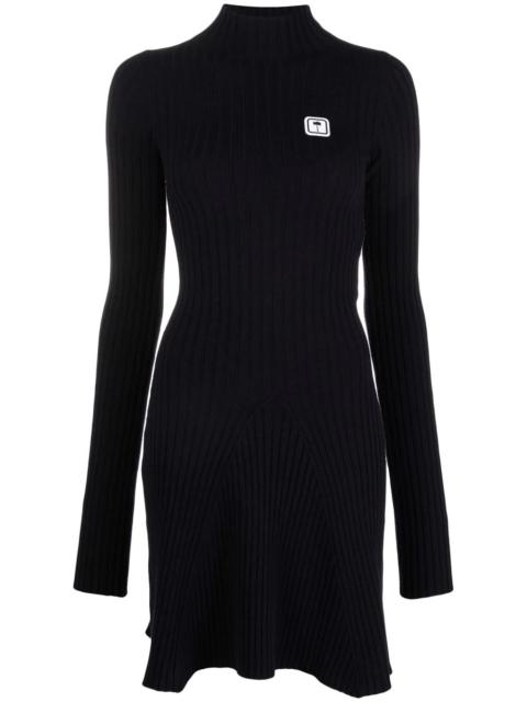 Palm Angels logo patch knitted dress