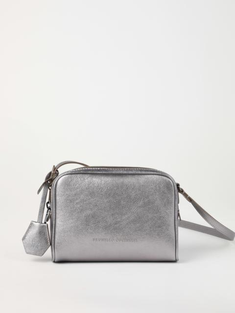 Brunello Cucinelli Lamé calfskin Boston clutch bag