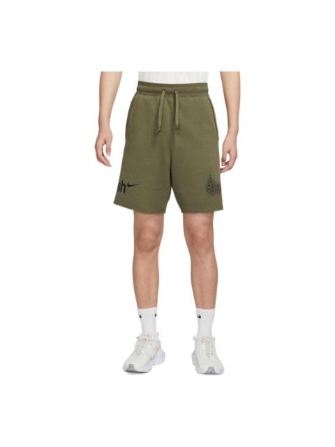 Nike Nike Casual Sports Large Logo Printing Shorts Green DX6310-222