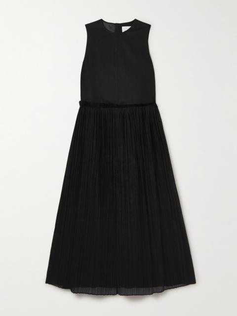 Jil Sander 면 Muslin에 의하여 주름을 잡는 복장