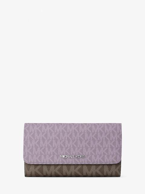 MICHAEL KORS Jet Set Travel Signature Logo Tri-Fold Wallet