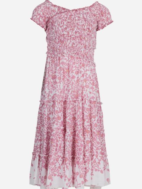 Poupette St Barth Long Dress Soledad for girls - Pink Lazuli
