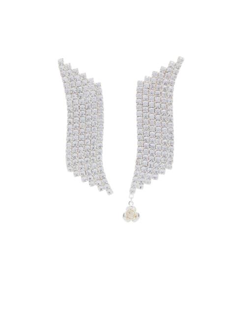 MAGDA BUTRYM rose-charm crystal earrings