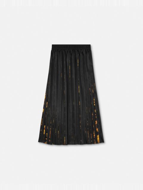VERSACE JEANS COUTURE Watercolor Couture Pleated Skirt