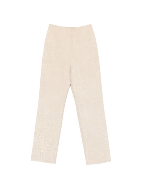 TOVE Tieve croc-effect trousers