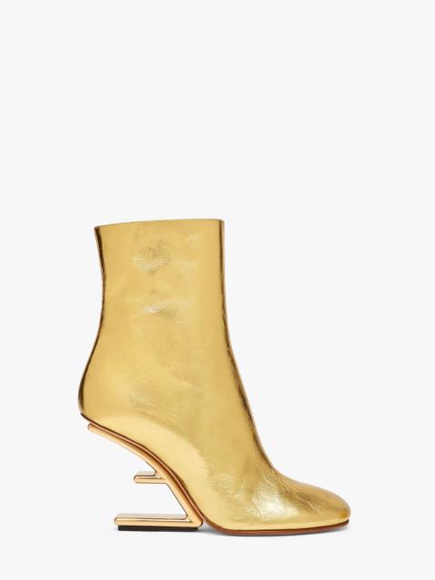 FENDI Gold nappa leather high-heel boots