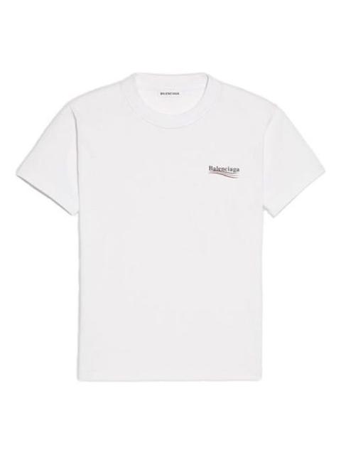 BALENCIAGA (WMNS) Balenciaga Alphabet Logo Printing Short Sleeve 'White' 612964TIV529040