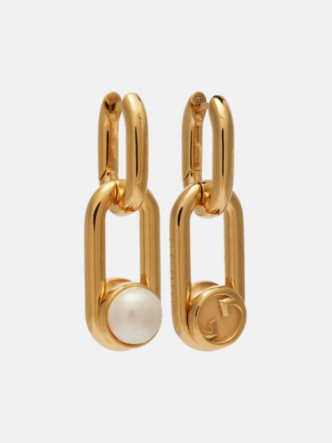 GUCCI Interlocking G embellished drop earrings