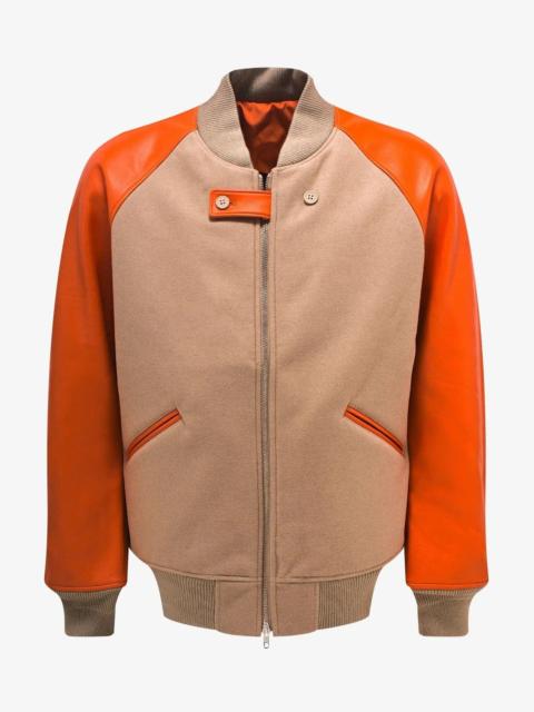 Y-3 Y-3 Khaki and Orange Classic Varsity Jacket
