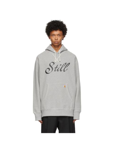 Junya Watanabe MAN Grey Carhartt Edition Script Hoodie