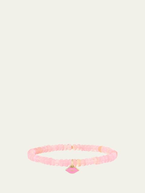 SYDNEY EVAN 14K Pink Lips on Ethiopian Opal Bracelet